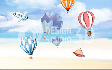 3D обои с рисунком самолёт Design Studio 3D Детские KID-143