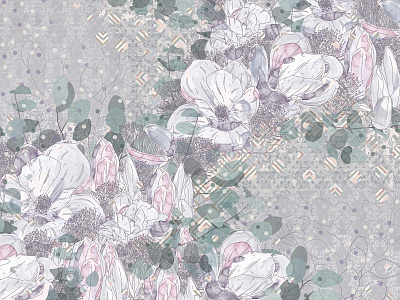 Фотообои Pattern Flower 5, ЦВЕТОЧНЫЙ ПАТТЕРН / PATTERN FLOWER, Wall street