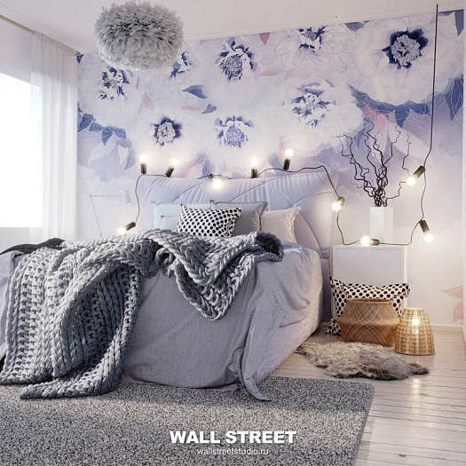 Фотообои в интерьере артикул Florescence 1, РАСЦВЕТ / FLORESCENCE, Wall street