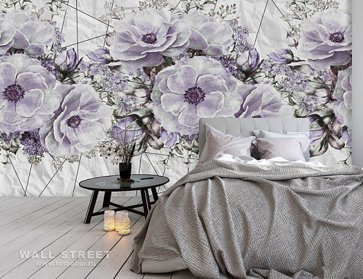 Фотообои в интерьере артикул Floreale 20, ЦВЕТОЧНЫЙ / FLOREALE, Wall street