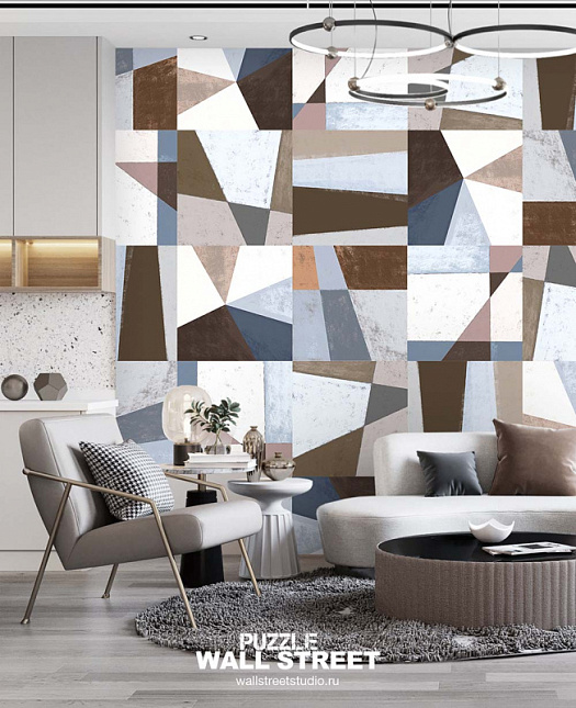 Фотообои в интерьере артикул Puzzle 9, ПАЗЛ / PUZZLE, Wall street Фотообои в интерьере артикул Puzzle 9, ПАЗЛ / PUZZLE, Wall street