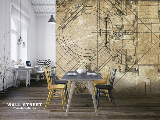 Фотообои в интерьере артикул Induction 35, INDUCTION, Wall street